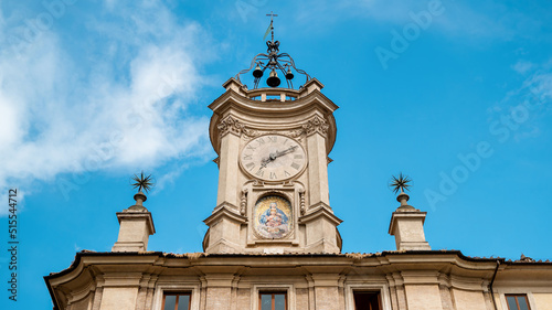 Church facade in Rome, Italy