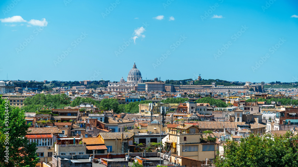 Cityscape of Rome from above, Italy