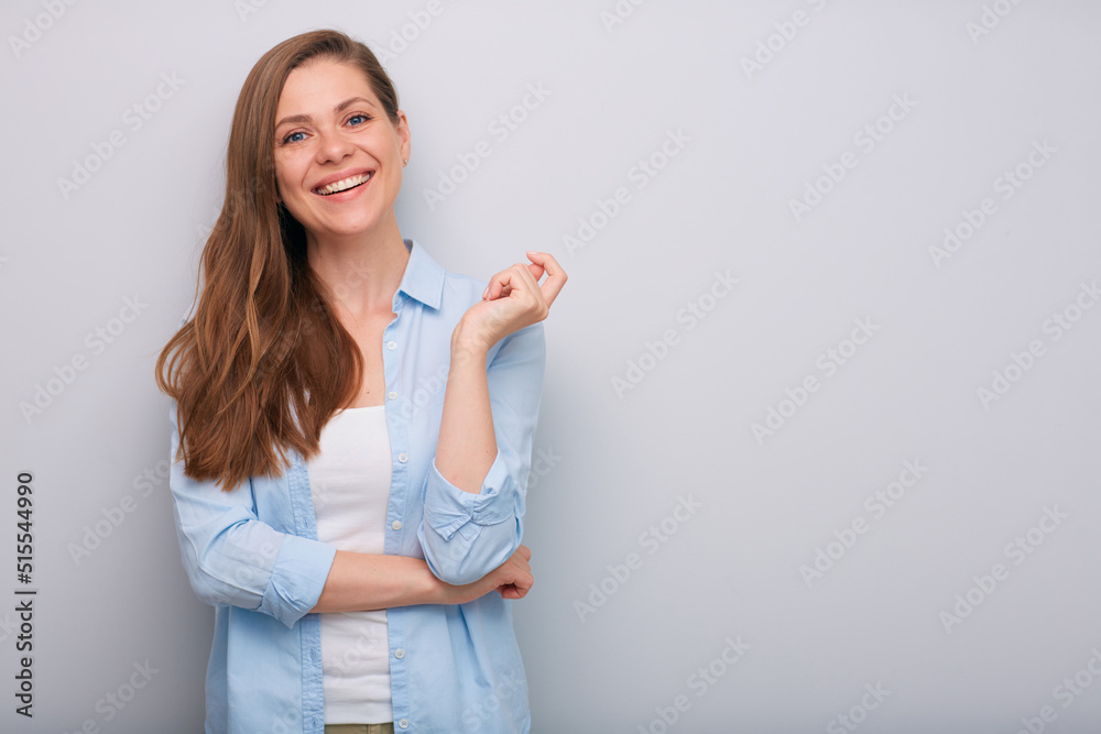 Smiling woman isolated portrait Smiling woman isolated portrait