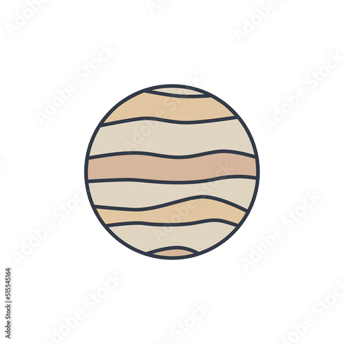 Satellite Ganumede icon. High quality coloured vector illustration..