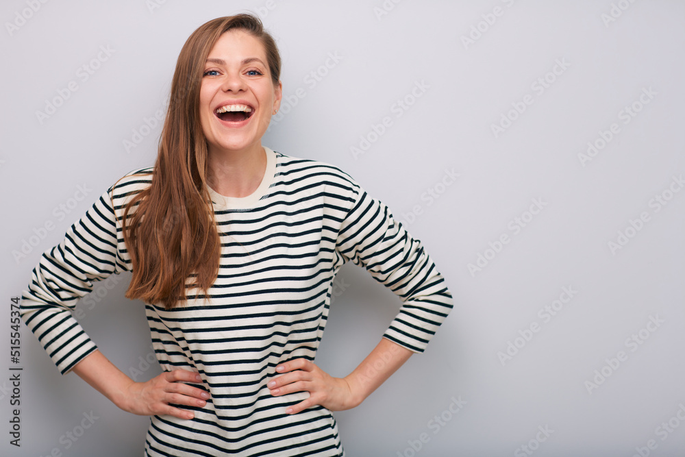 Smiling woman isolated portrait Smiling woman isolated portrait
