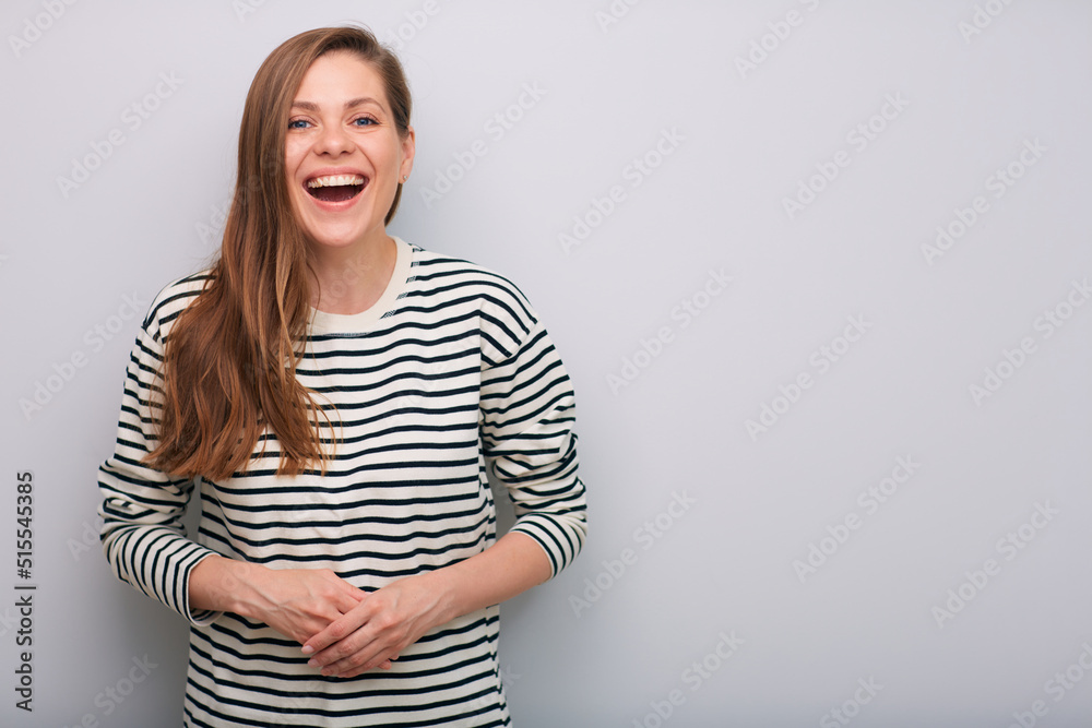 Smiling woman isolated portrait Smiling woman isolated portrait