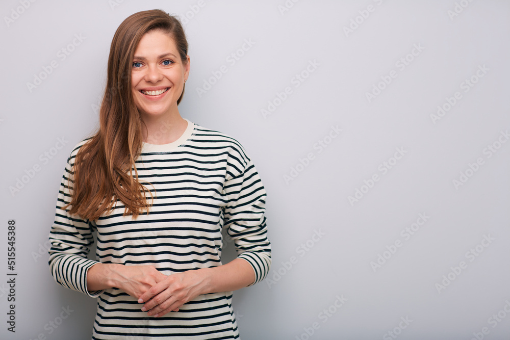 Smiling woman isolated portrait Smiling woman isolated portrait
