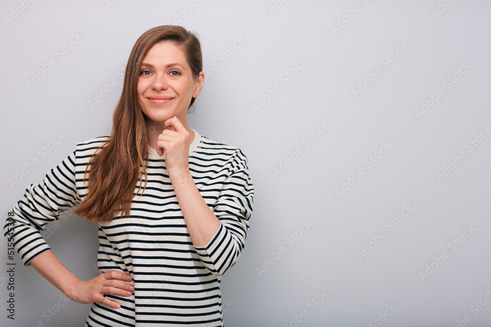 Smiling woman isolated portrait Smiling woman isolated portrait