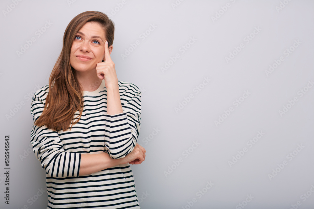 Smiling woman isolated portrait Smiling woman isolated portrait