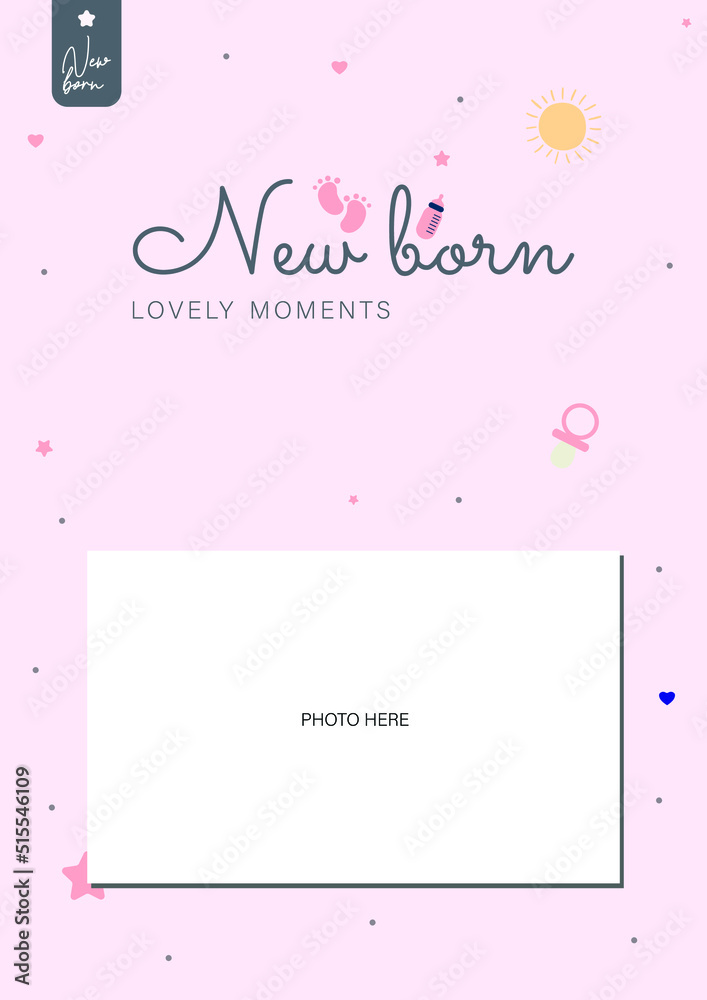 New born baby poster design