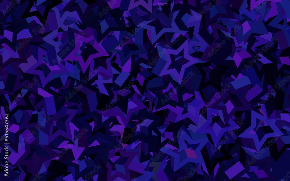 Fototapeta premium Dark Purple, Pink vector layout with bright stars.