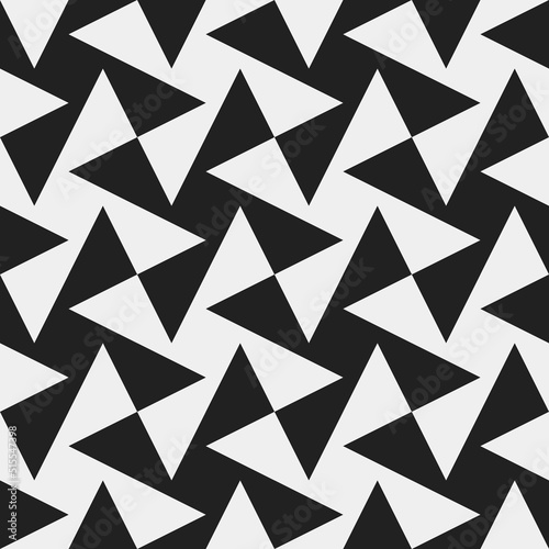 Decorative pattern black and white and angular. Vector for print and design.