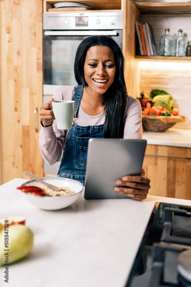 Black Woman Having Breakfast