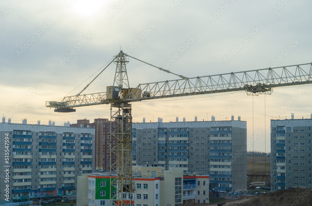 tower crane at construction site