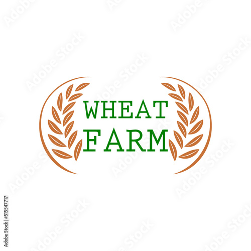 Wheat farm rice, oat or barley millet and cereal ear icon isolated on white background