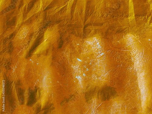 Yellow Abstract Artistic. Golden Fall Pattern. photo