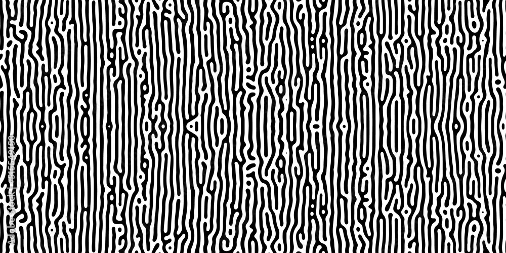 Turing reaction diffusion monochrome seamless pattern with vertical ...