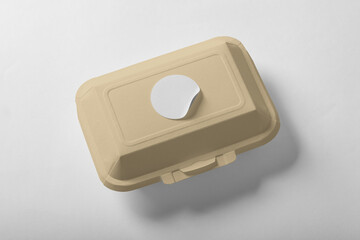 Takeaway food container box mockup with copy space for your logo or graphic design
