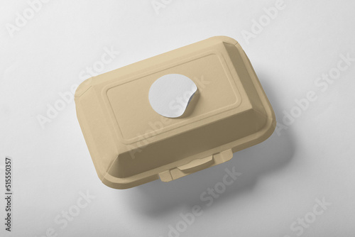 Takeaway food container box mockup with copy space for your logo or graphic design