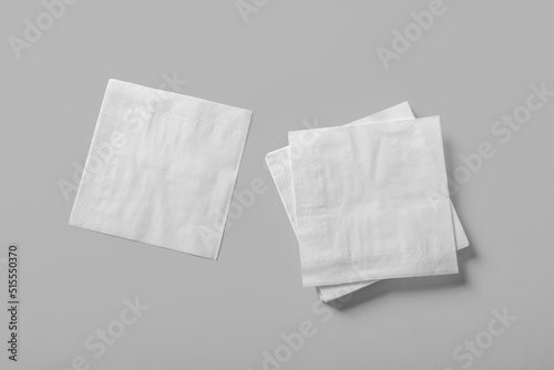 Paper napkin stack mockup copy space for your logo or graphic design photo