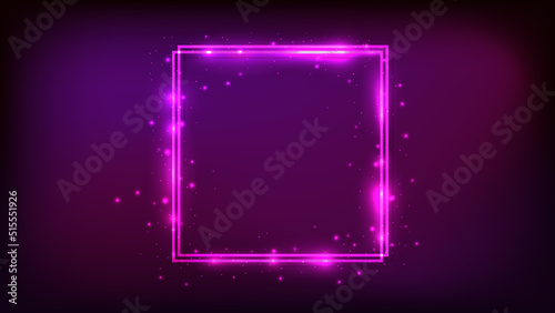 Neon double square frame