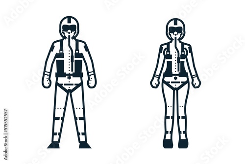 Pilot, Uniform and People icons