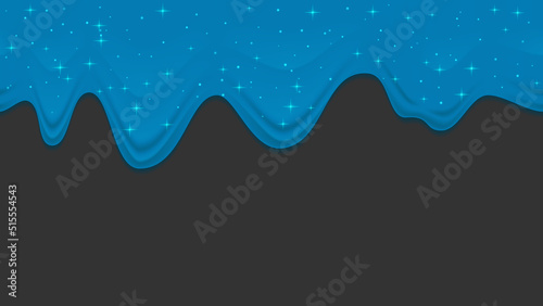Blue dripping slime on dark background