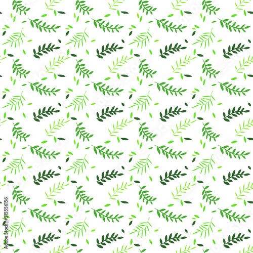 Simple herbal seamless pattern. Botanical illustration. Vector seamless nature texture