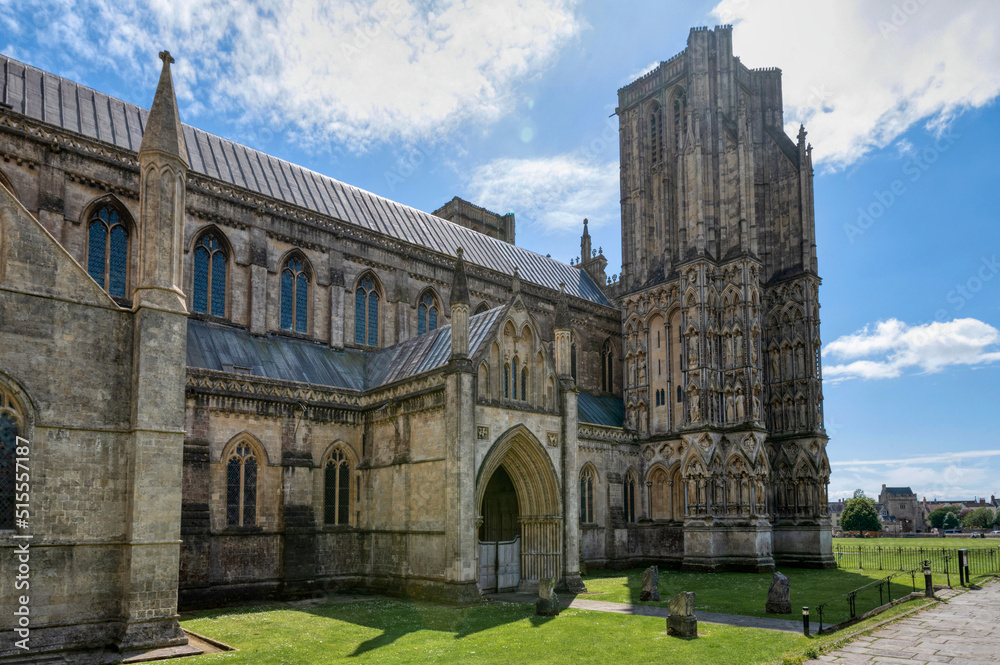 Wells CathedralWells, Wells Cathedral, Somerset, church, architecture, cathedral, building, tower, religion, old, gothic, stone, landmark, city, abbey, sky, monastery, england, ancient, medieval, trav
