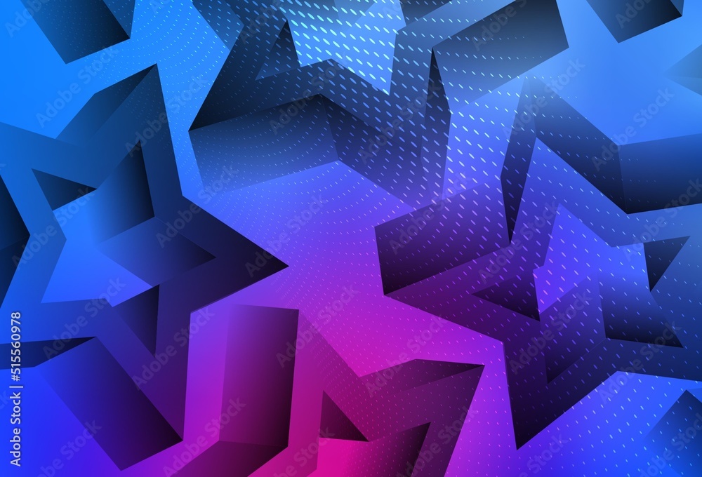 Light Pink, Blue vector pattern with christmas stars. Light Pink, Blue vector pattern with christmas stars.