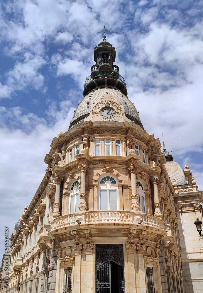 CARTAGENA, SPAIN april 1 2022 view of Ayuntamiento de Cartagena in Spain