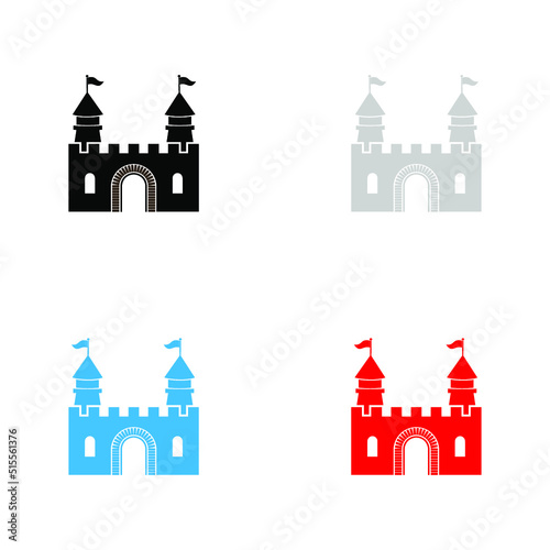 Kingdom build silhouette logo vector