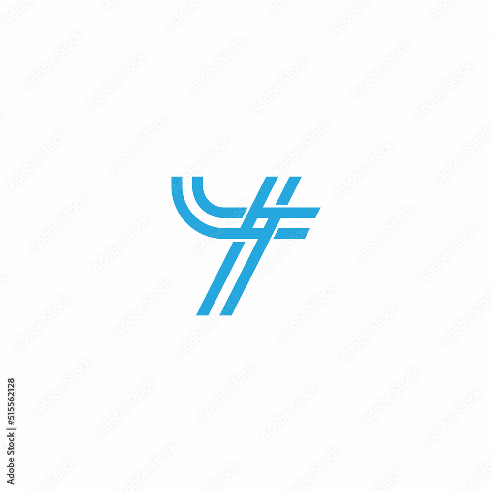 Obraz premium number four linked tags geometric logo vector