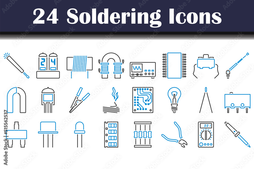 Soldering Icon Set Soldering Icon Set