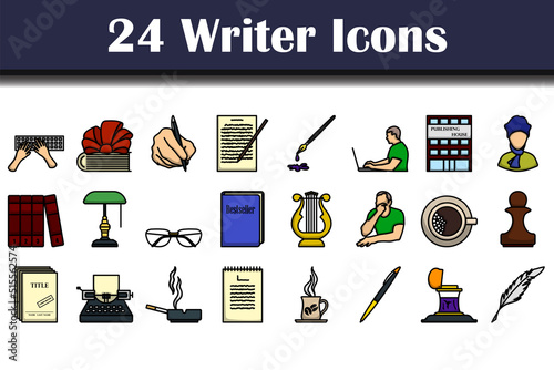 Writer Icon Set