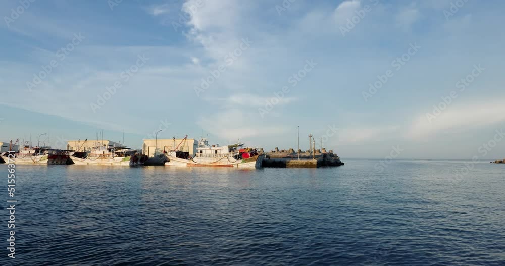 Taking cross the harbor of penghu  in Taiwan