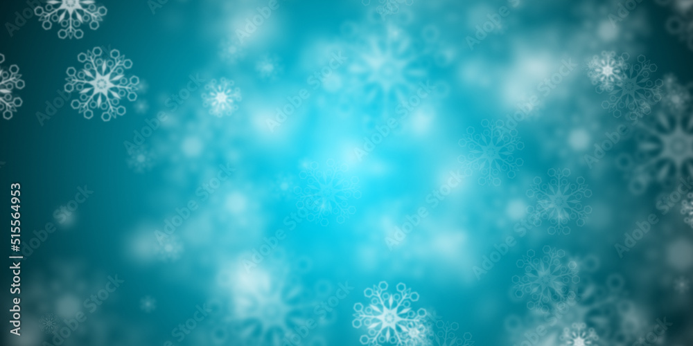 Abstract light blue background with flying snowflakes Abstract light blue background with flying snowflakes