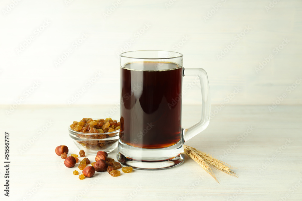 Concept of refreshing drink for summer - kvass Concept of refreshing drink for summer - kvass