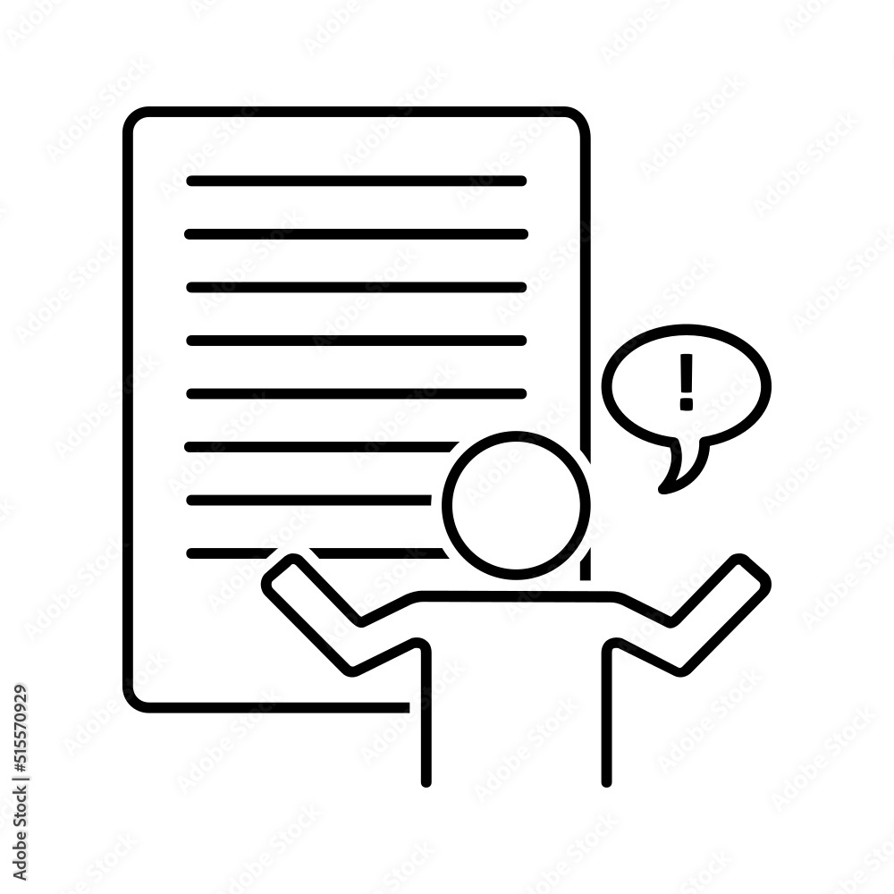 Black line icon for Complaint Black line icon for Complaint