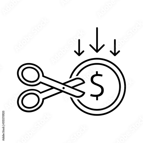 Black line icon for Cheap
