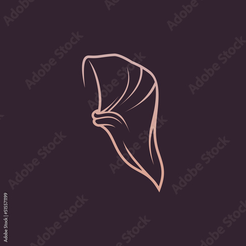 Hijab logo vector hijab vector graphic design