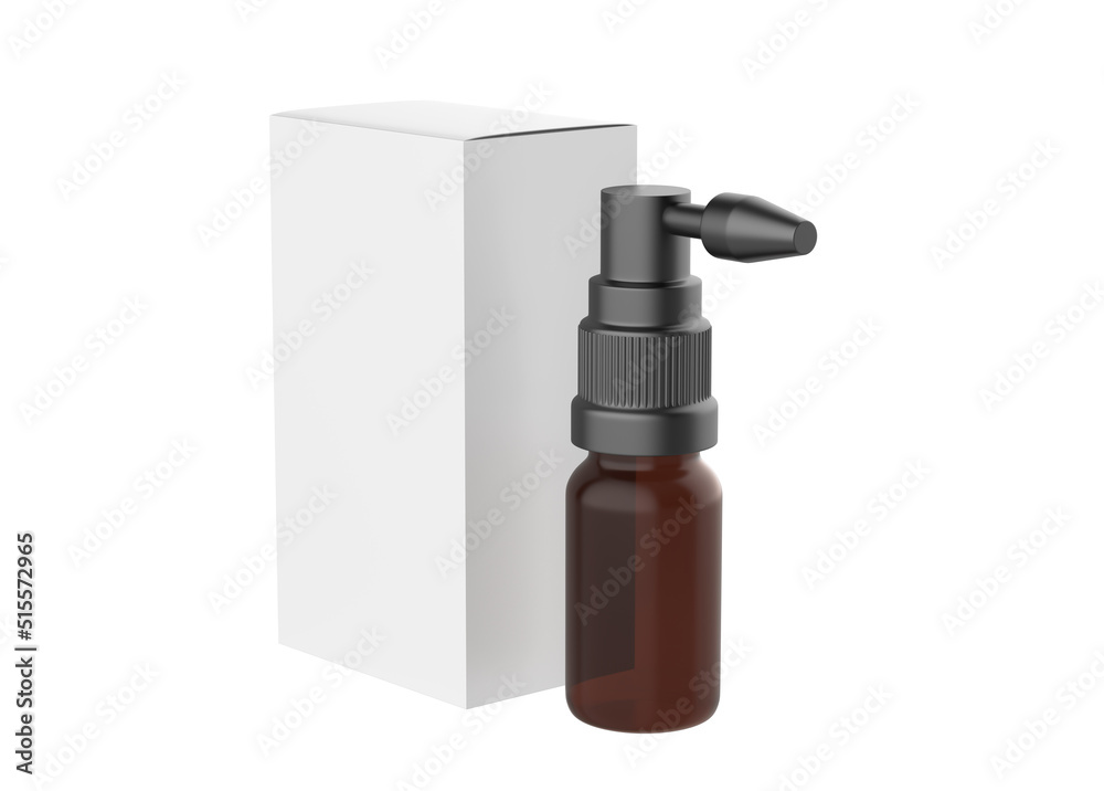 Plastic Bottle with Long Nozzle Sprayer Mockup isolated on white background. 3d illustration Plastic Bottle with Long Nozzle Sprayer Mockup isolated on white background. 3d illustration