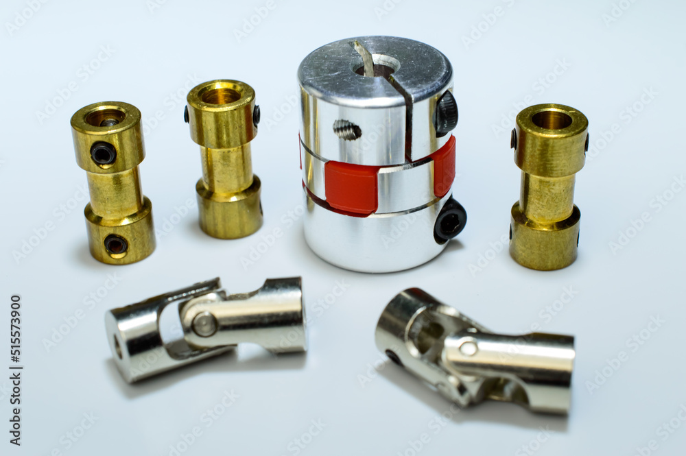 Set of a different couplings for RC model toy or 3d printer. Set of a different couplings for RC model toy or 3d printer.