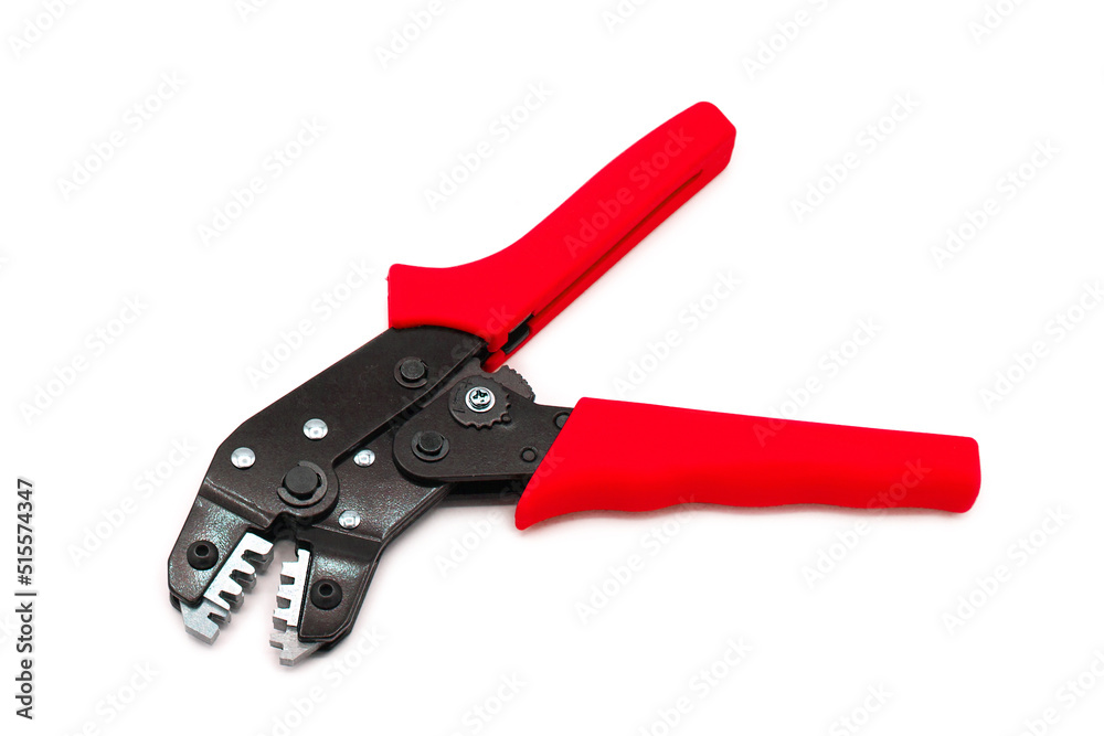 Pliers in red color isolated on white background. Pliers in red color isolated on white background.