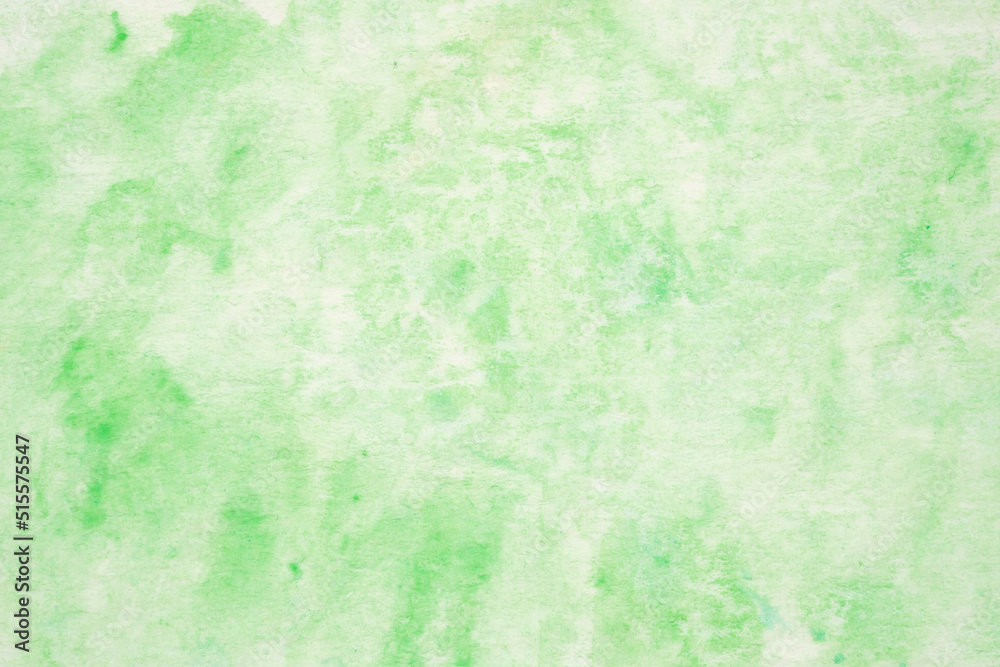 Abstract green watercolor background texture close up