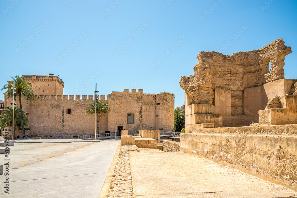 Fototapeta premium Palace Altamira with ancient ruins in the streets of Elche - Spain