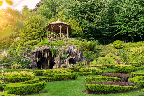 gardens of the sanctuary of Bom Jesus do Monte in Braga, Portugal - world heritage. photo