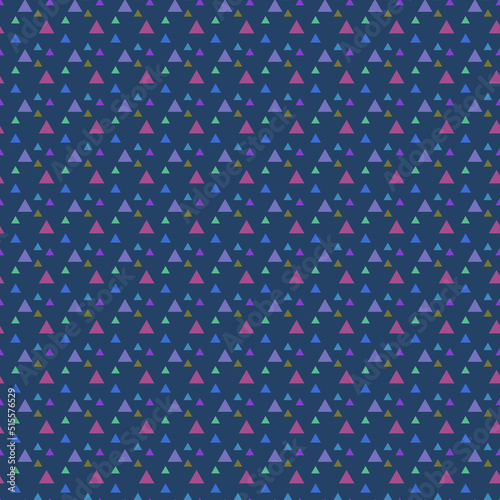 Vector color pattern. Geometric background. Triangle symbols are different sizes and opacity Vector illustration. Dark Grey  background Abstract geometric seamless pattern. Modern stylish texture.