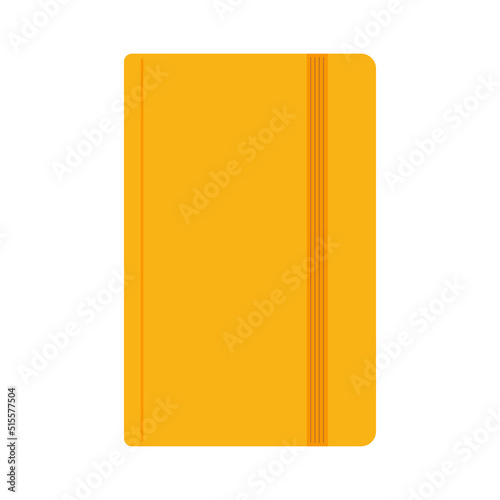 Sketchbook notepad closed. Vector design element.