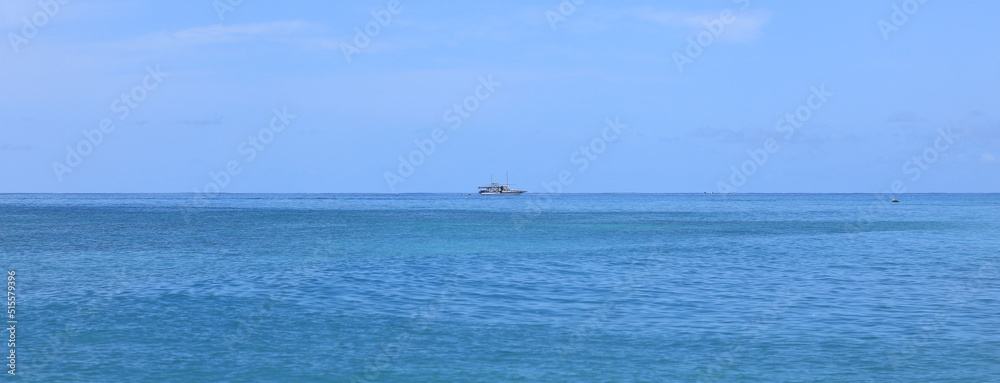 fishing motorboat in the ocean