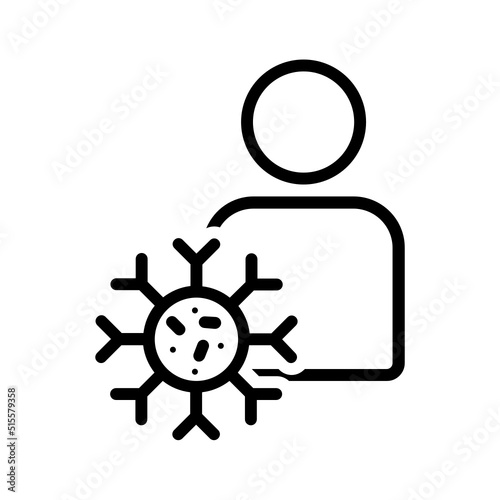 Black line icon for Antibody