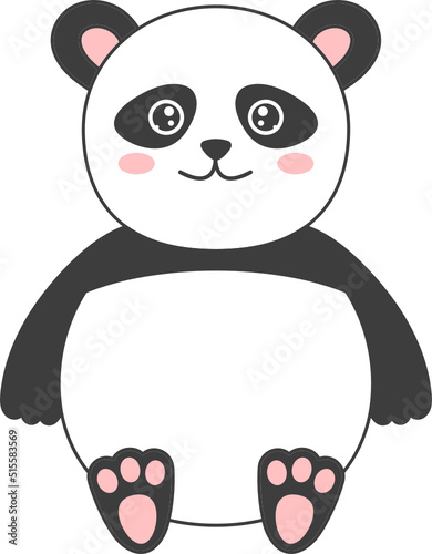 Panda bear clipart design illustration