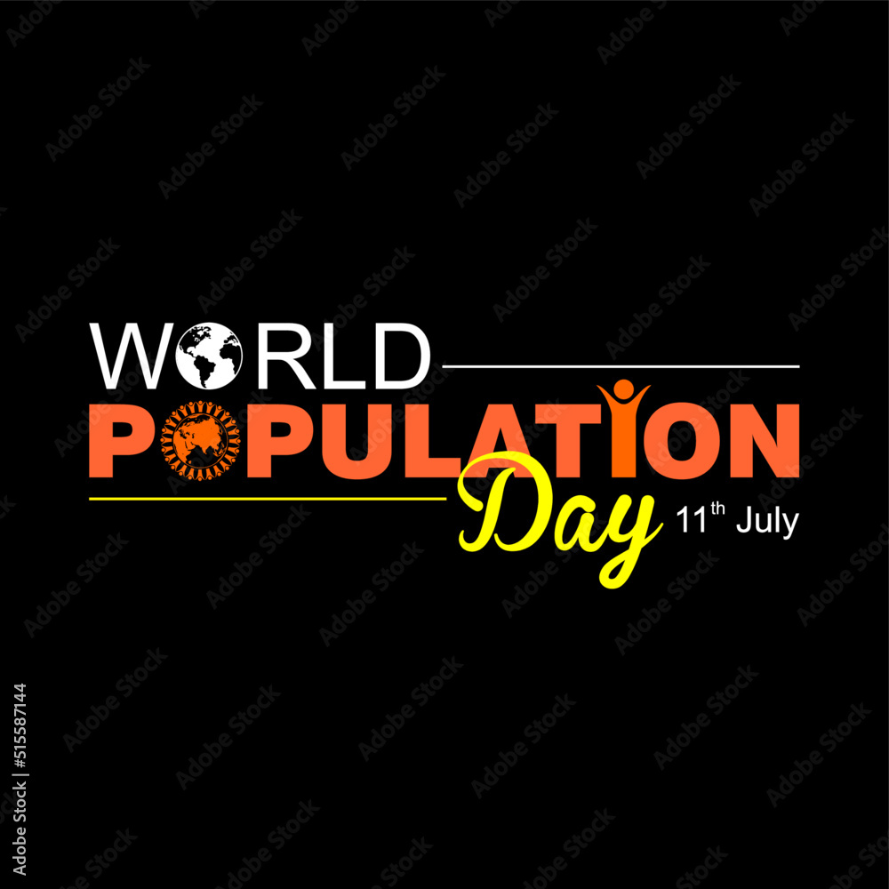 illustration of world population day concept
