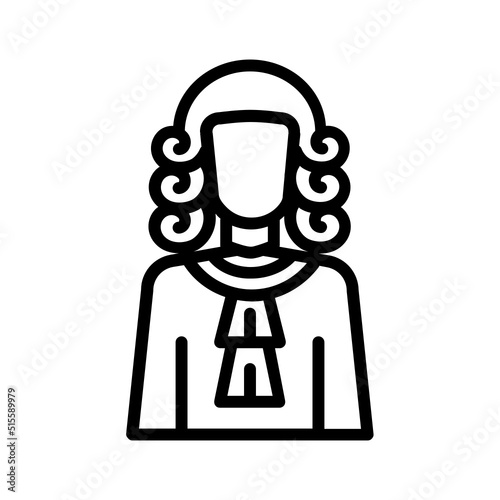Black line icon for Legal